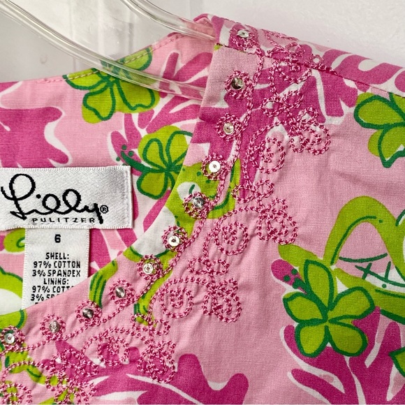 Lilly Pulitzer Phipps Pink Mommy & Me Delphine Top Monkeys Sequin Detail 6 - Picture 6 of 10